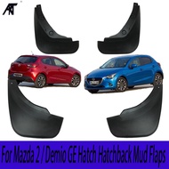 บังโคลนรถ4ชิ้น/เซ็ตสำหรับ Mazda 2 /Demio GE รถเก๋งมีประตูท้าย2008-2013บังโคลน S แผ่นกันโคลนล้อรถยนต์
