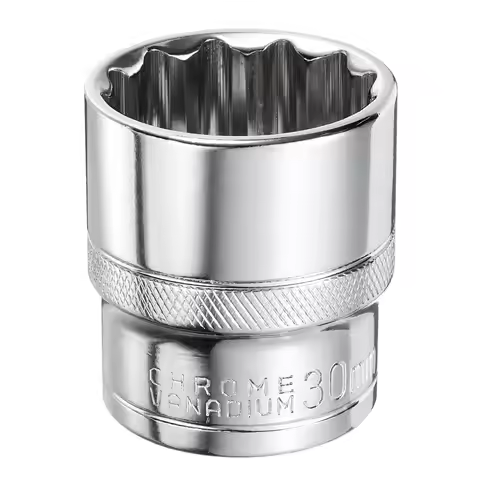 1/2pcs 12-Point Socket 1/2" Drive 30/34/36mm Deep 45# Steel Metric Shallow Drive Sockets Square Sock