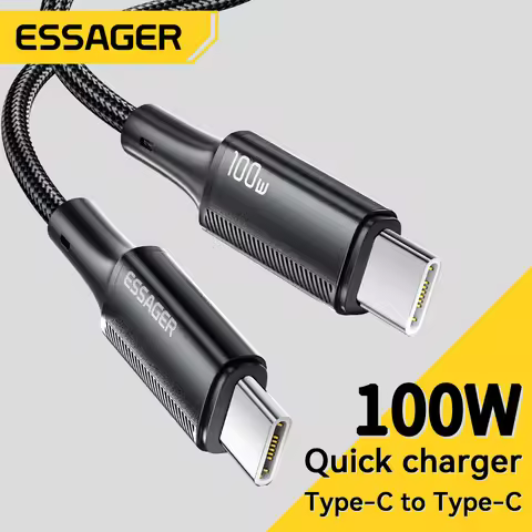 Essager Type C to Type C Cable 100W PD Fast Charging USB C to USB C Charger Cord C to C Wire For Mac