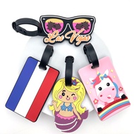 Cartoon Cartoon Boarding Pass pvc Luggage Tag Creative Cartoon Airplane Luggage Tag Silicone Luggage