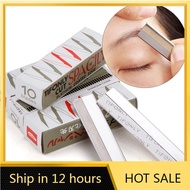 10Pc Eyebrow Blades Stainless Steel Microblading Eye Brow Knife Trimmer Dermaplaning Blade Scraping 