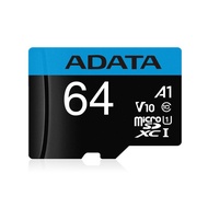 記憶卡ADATA microSDXC 64GB UHS-I A1 100MB/s (附轉卡)