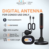 KAFFIEE Digital TV Antena Indoor Antenna Decoder MYTV Antena Stick Antenna Aerial HDTV MYTV with Amp