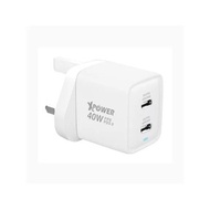 XPower GW40 40W PD/PPS超迷你GaN充電器 白色 預計7個工作日内發貨 輸入Alipay100減$100；AlipayHK消費滿$3000享3/6個月分期免手續費