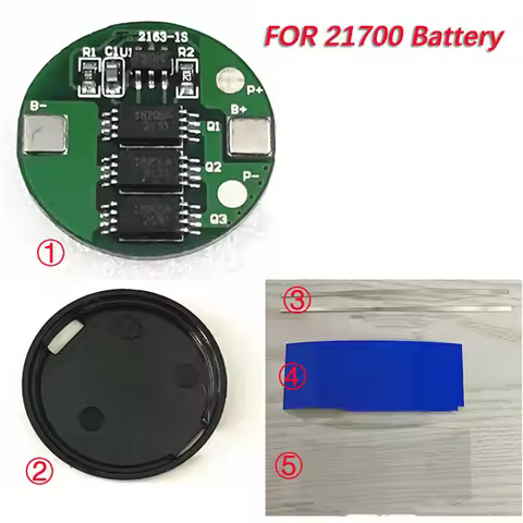 1S 5A 21700 4.2V Li-ion BMS Small Size Battery Protection Board For Lithium Ion LicoO2 Limn2O4 21700