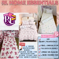 [ COQUETTE / RIBBON ] RL Home Essentials Canadian Cotton Bedsheet, Pillowcase, Flatsheet, Curtain