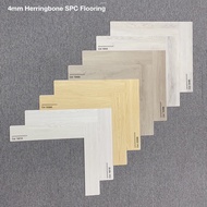 4mm herringbone SPC Flooring (33.6sqft/box-38pcs) Size: 640mm X 128mm
