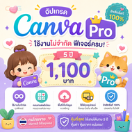 Upgrade จากฟรี เป็น Canva Pro [ คนไทยขาย ] 5 ปี ใช้งานไม่จำกัด ฟีเจอร์ครบ ใช้ได้ทุกอุปกรณ์ ลิขสิทธิ์