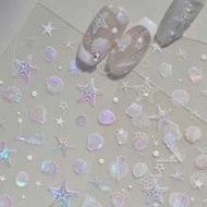 5D Nail Sticker Nail Sticker Shell 5D Manicure Sticker Thin Transparent Back Glue Nail Sticker Nail 