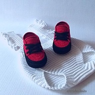 針織短靴 運動鞋 新生兒網球 Knitted booties sneakers Tennis for newborns