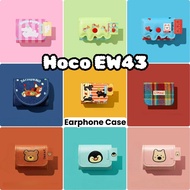 【imamura】For Hoco EW43 Case Cute Cartoon Textile Crafts Earphone Case Casing Cover