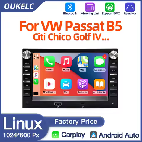 OUKELC Carplay Android Auto For VW Passat B5 MK4 MK5 Golf 4 Polo Bora Jetta T5 Citi Navigation Car R