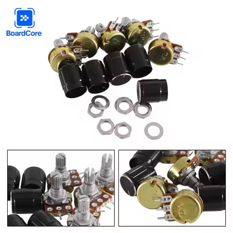 5 Set WH148 3pin Potentiometer B1K B10K B20K B50K B100K B250K B500K B1M Linear Taper 15mm Shaft with