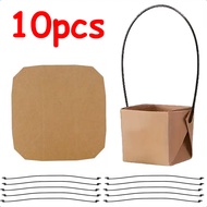 5-20pcs 6cm Kraft Paper Succulent Potted Plant Box Indoor Outdoor Universal Foldable Hanging Potted 