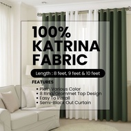 100% Katrina Plain Curtain 8/9/10 feet Length 4.6 feet Width 8 Ring Top Design (Sold per 1pc) langsi