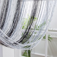 3*2.9m Shiny String Curtain Valance Tassel Multi Color Line Curtains for Living Room Window Door Div
