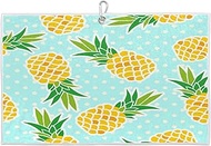 Tropical Pineapple Polka Dot Golf Towel, Fruit Pineapple Golf Towels for Golf Bags with Clip 15" X 24" Microfiber Towel Funny Golf Gift for Men Women