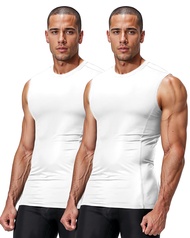 DRSKIN 4, 3, 2 Pack Men's Compression Shirts Sleeveless Tank Top Athletic Sports Workout Running Bas