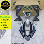 (STICKER TANAM/AIRBRUSH) RAPIDO COVER SET HONDA RS150 RS150R V1 (23) GREY/SILVER