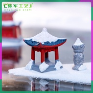 Micro-landscape Resin Gazebo House Accessories for Home Outdoor Decorations Pavilion Garden Model  jinduo