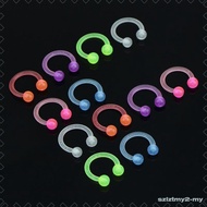 [SzlztmyeeMY] 20pcs Acrylic Nose Septum 14G Lip Ring Circular Barbell Tragus Piercing
