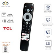 [HÀNG CHÍNH HÃNG PHÍM ÊM] Điều khiển GIỌNG NÓI TV TCL 3 NÚT TRẮNG DÀI SMART TV TCL TẶNG PIN -BẢN MỚI