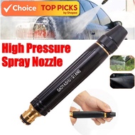 High Pressure Water Spray Nozzle | Adjustable Hose Connector & Sprinkler for Car Cleaning & Garden W