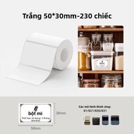Niimbot Giấy Nhãn Nhiệt 1 Cuộn Cho B1 B21 Máy In Nhiệt Di Động Trắng/Màu/Trong Suốt Dán Cáp Keo Chốn