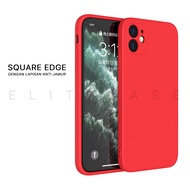 Silicone SQUARE EDGE NO LOGO Soft Case iPhone 7 8 PLUS X XR XS 11 12 13 14 15 PRO MAX PLUS Casing Silikon Flat Lapisan Anti Jamur mirip Beludru