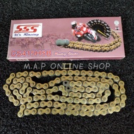 SSS 415 MOTORCYCLE CHAIN GOLD MOTOR RANTAI 415-120L 100% ORIGINAL SSS
