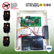 Sliding Dc Motor Control Box with 3x Remote 2 Channel E8 D2 - for Sliding Auto Gate System  (With / 