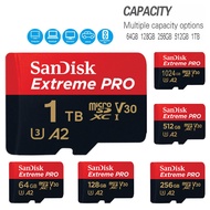 Extreme Pro Flash 128GB Card Micro SD Card SDXC UHS-I 1TB 512GB 256GB 64GB 32GB U3 V30 TF Card Memory Card Adapter for Camera