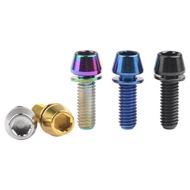 Titanium Bolt M6 Cone Head Hexagon With Washer for Disc Brake Bike Screws M6x16 18 20 25mm