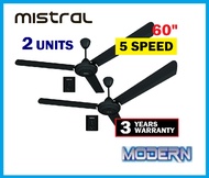 MISTRAL (3 BLADE) CEILING FAN  MCF-60EB (2 SETS)