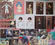 進擊的巨人 艾倫 艾連 set 燙金明信片 甜蜜派對 過去與未來 相紙  冬日展 明信片 餅卡 特典 卡  貼紙 UA 杯墊