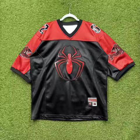 Spider Man Retro Sports T-shirt Men's Black Marvel Comics 2000 Soccer Costume