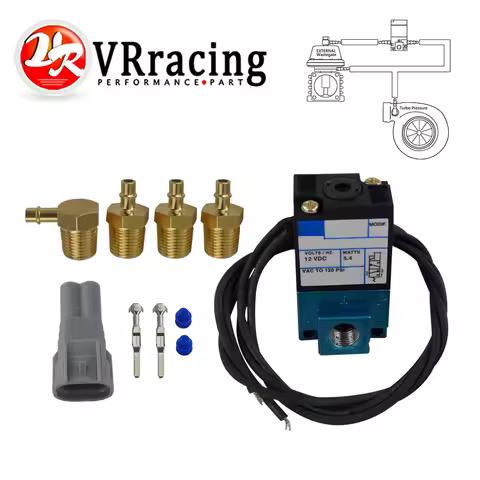 VR ECU 3 Port Electronic Turbo Boost Control Solenoid Valve 12V 120PSI 5.4WATTS VR-ECU00