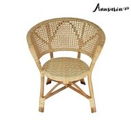 Anusarin เก้าอี้หวายแท้ทรงกลมสีธรรมชาติเคลือบแล็กเกอร์ใส Chillax Chair Genuine Rattan Chair-Clear La