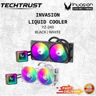 INVASION YZ-240 240mm AIO CPU Liquid Cooler Water Cooler (Black / White)