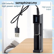 [seraphina1.my] 1Slot Charger for 16340 14500 18650 26650 3.7V Rechargeable Lithium Battery