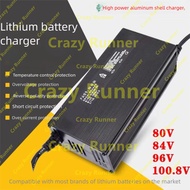 Lithium battery electric vehicle charger 80V 96V 100.2V 100.8V 116.8V 84V 8A 5A fast charge aluminum