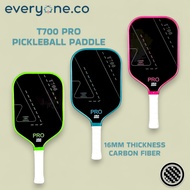 T700PRO 16mm Carbon Fiber Pickleball Paddle | Paddle Pickleball Tahan Lasak Permukaan Bertekstur