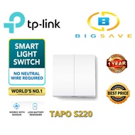 TP-LINK TAPO S220 SMART LIGHT SWITCH, 2-GANG 1-WAY