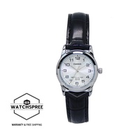 Casio Ladies' Black Leather Strap Watch LTPV001L-7B