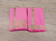 MENS TRADITIONAL COLOURED PATTU VESHTI WITH COPPER ZARI BORDER(8X4)