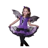 Halloween Costume Children's Costume Purple Batgirl cosplay Witch Costume