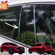 READY STOCK🔥HONDA CRV 2024🔥DOOR PILLAR STICKER COVER GLOSSY BLACK FOR CRV 2024 ACCESSORIES