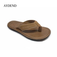 PRIA Aydend - Bestrip Brown | Men's Casual Leather Sandals | Flop Flip