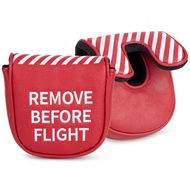 Red Remove Before Flight DF3 Mallet Putter Cover Golf Head Cover Golf Club Cover