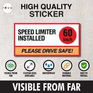 Speed Limiter Installed Sticker 60km/h | Vehicle Safety Signage | Truck Van Lorry Decal Waterproof S